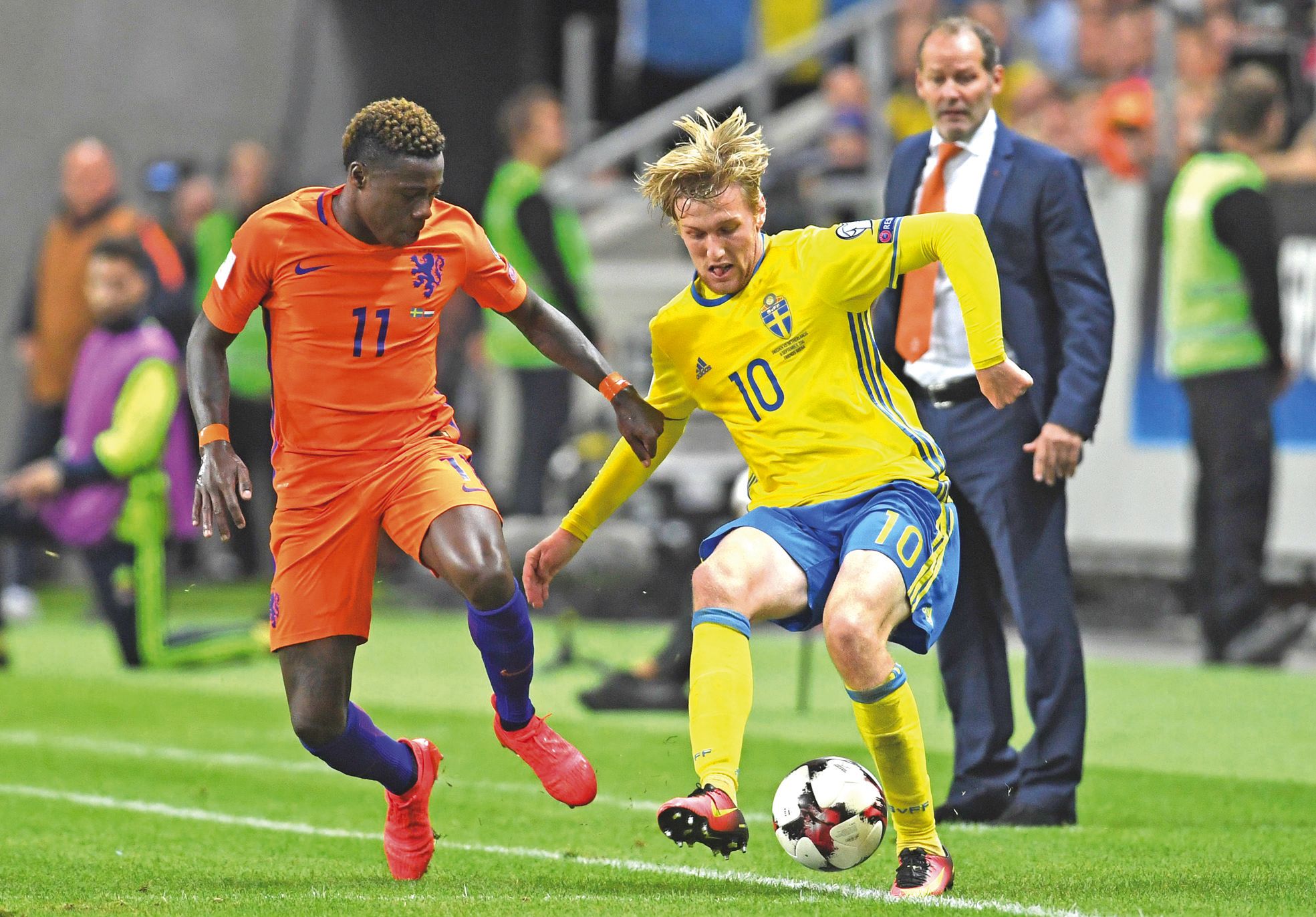 Solna, mercredi 7 septembre. Les Pays-Bas et la Suède, futurs adversaires de la France, ont fait match nul (1-1) lors de leur premier match de qualification au Mondial 2018.