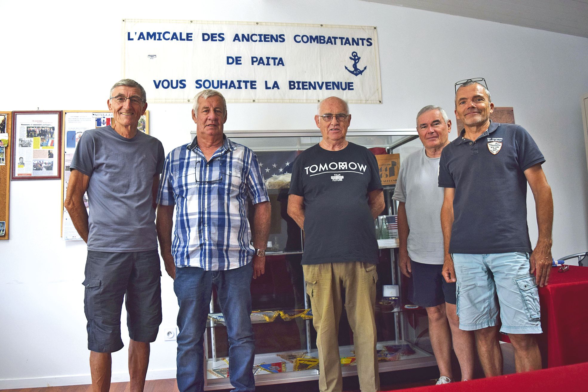 Quelques membres de l’Amicale des anciens combattants dans leur local. L’association compte 67 adhérents.