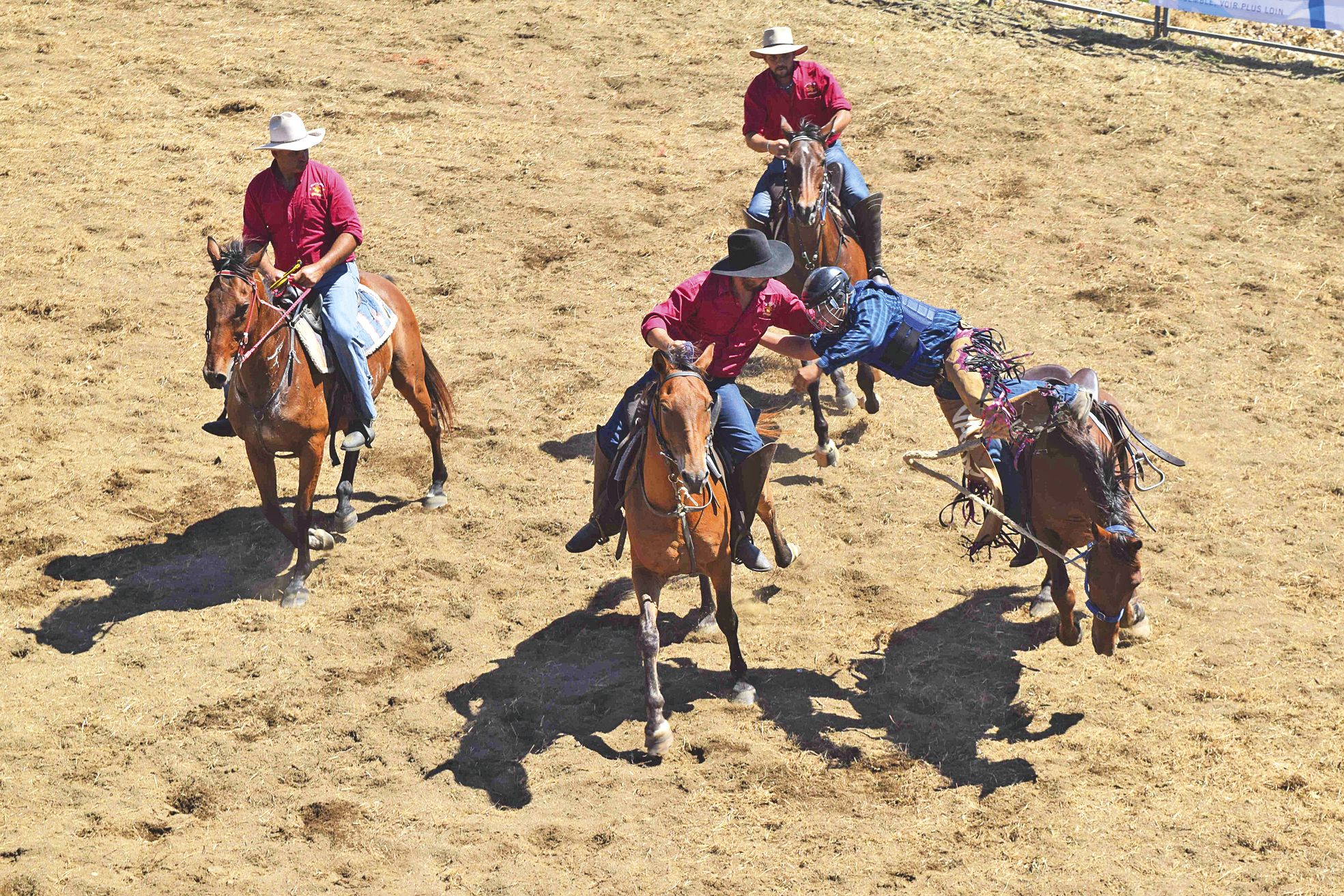 Le rodéo a cette année encore clôturé la Fête du bœuf. Devant des milliers de spectateurs, une trentaine de rodéomen ont monté chevaux et bœufs. Objectif : tenir le plus longtemps possible. Du bullriding était également au programme avec la monte d