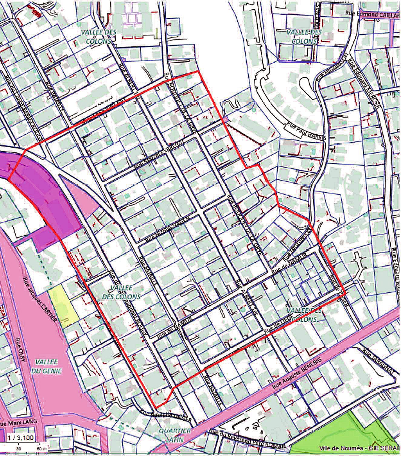 La zone concernée est située entre les rues de Liège, de l’Yser, Higginson, Bouquet-de-la-Crye et Vincent. Elle a été choisie car elle est incluse dans le réseau de surveillance entomologique.