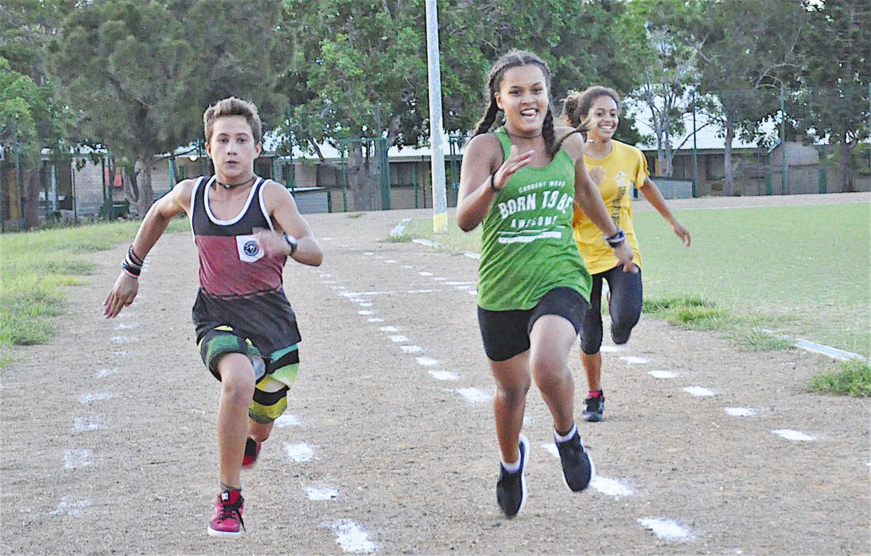 L’entraînement spécifique porte également sur les courses, comme ici, la course de vitesse.