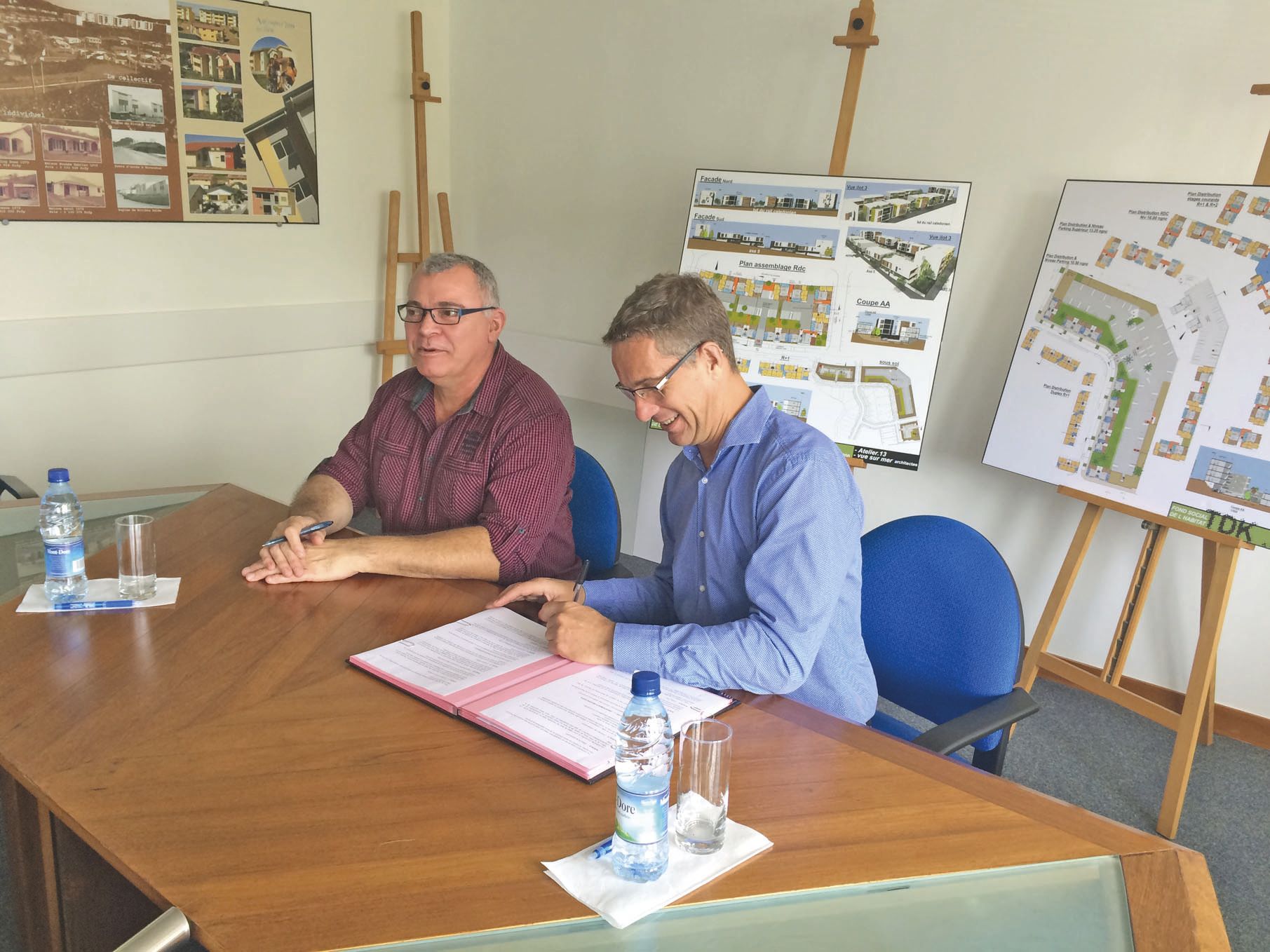 Jean-Pierre Delrieu, premier adjoint et Stéphane Yoteau, directeur du FSH ont signé cette convention vendredi.