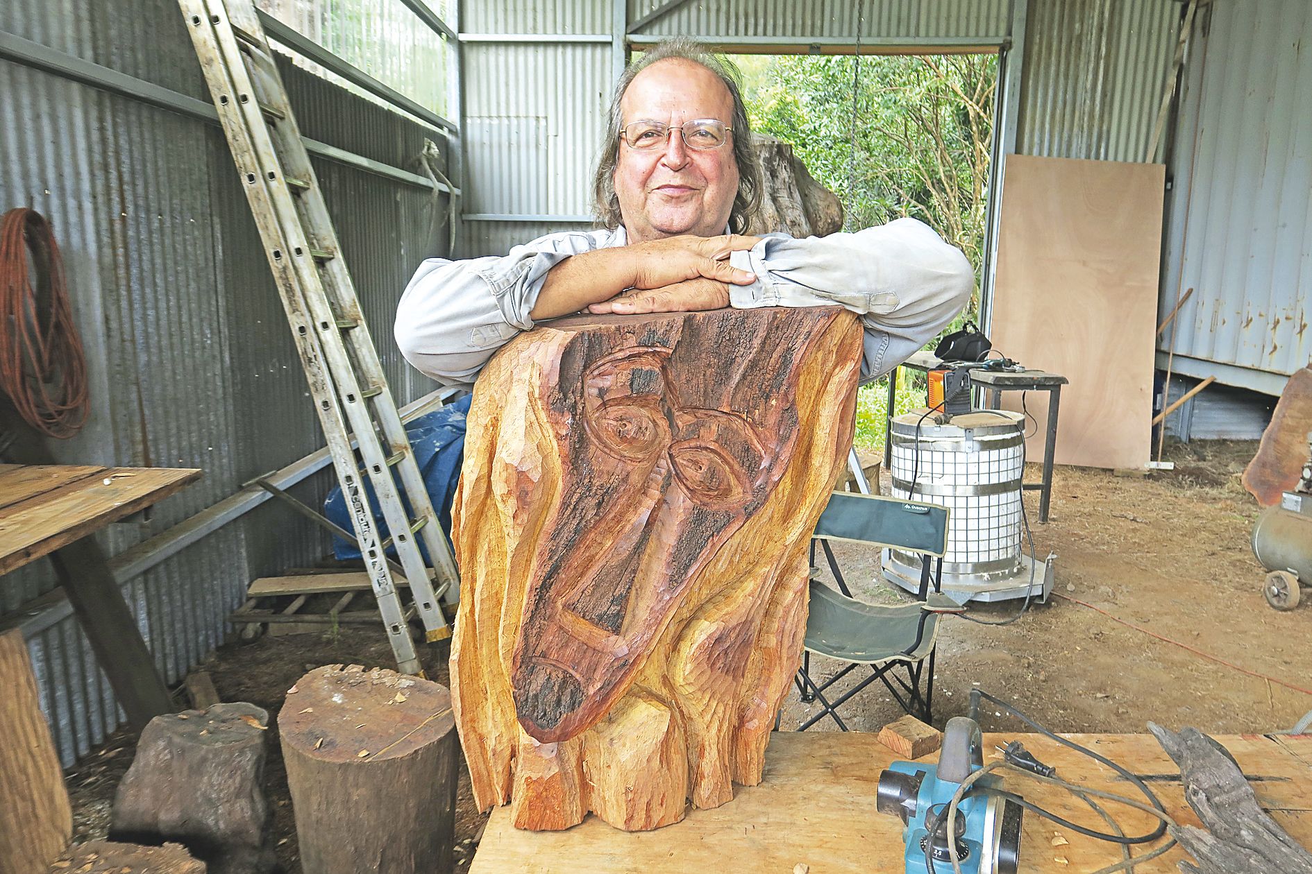 Dès le début mai, Francis Lôter commencera à basculer son activité d’art-thérapeute sur son atelier de sculpture de Mouirange.