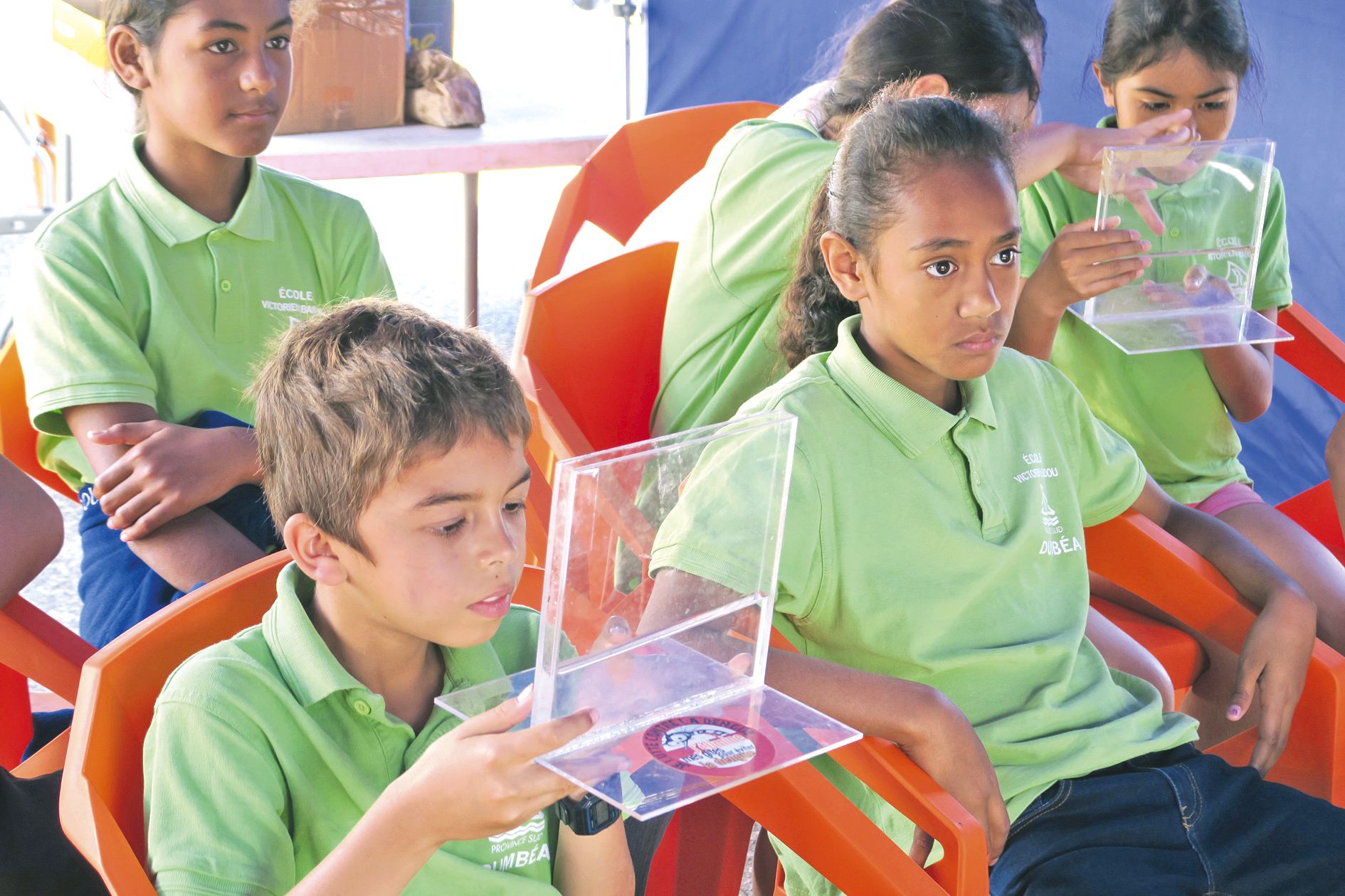 Hier, lors de l’atelier sur le cycle du moustique, les petits aquariums contenant des larves de Culex ont spécialement intéressé les élèves de l’école Victorien-Bardou.