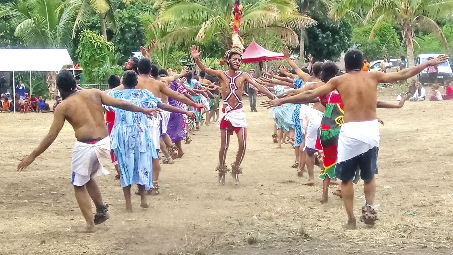 L 'Association des étudiants du Vanuatu a conquis le public avec son enthousiasme.