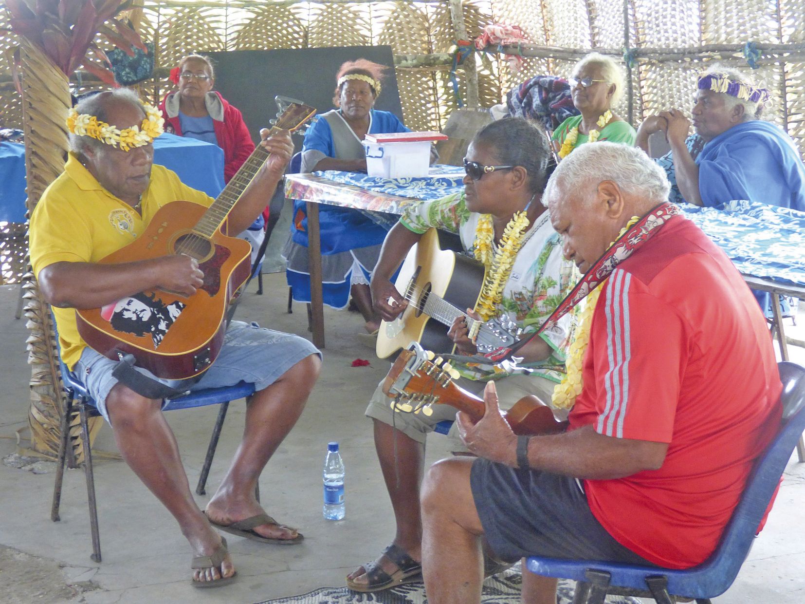 Le groupe local Men Kawa a assuré l’animation musicale de cette journée détente.