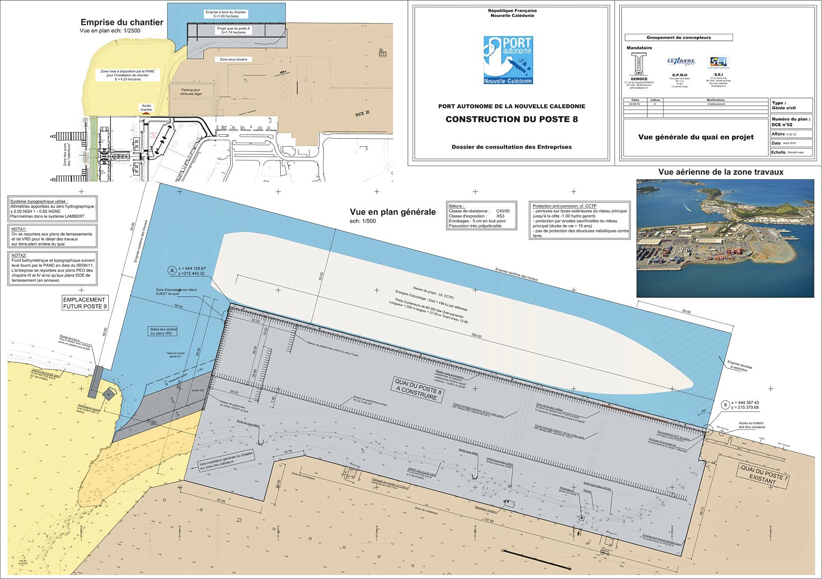 Le dragage permet de faire accoster des navires  de 12,5 mètres de tirant d’eau sur 25 mètres de large.