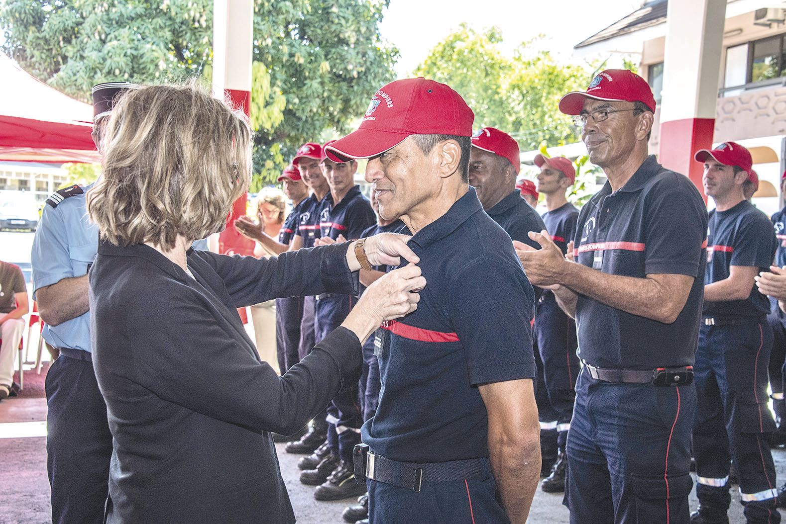 Sonia Lagarde a notamment remis une médaille d’or au major Rudy Nangard, qui récompense 35 ans de service.