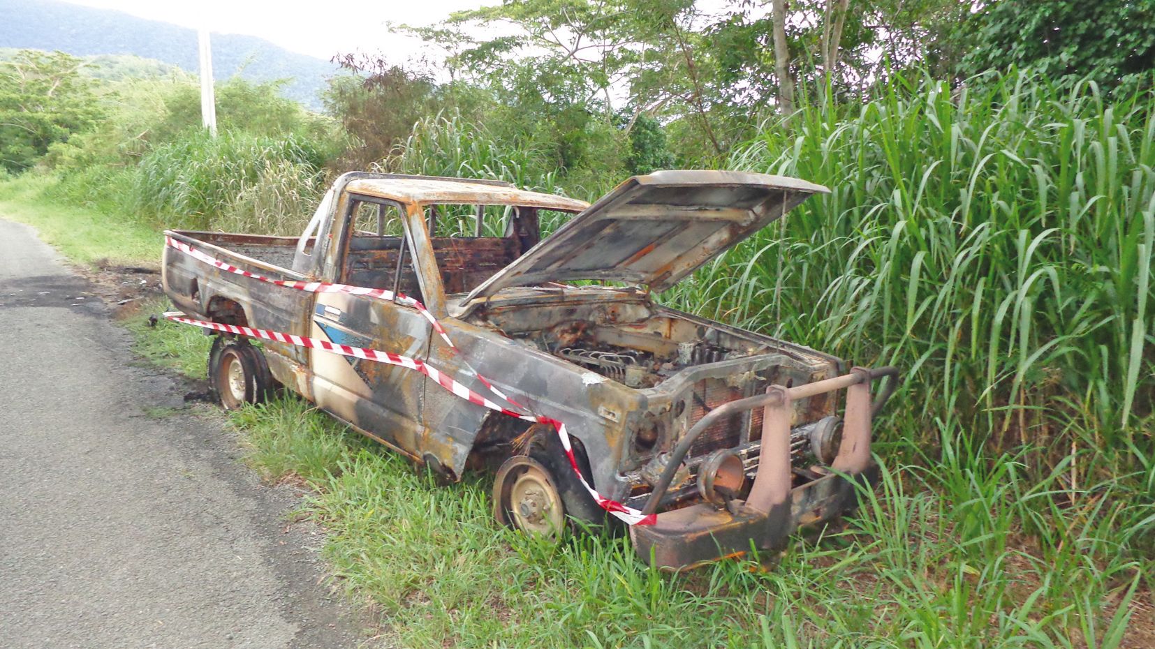 Le pick-up a été retrouvé à environ 2 kilomètres du lieu d’habitation de la victime.