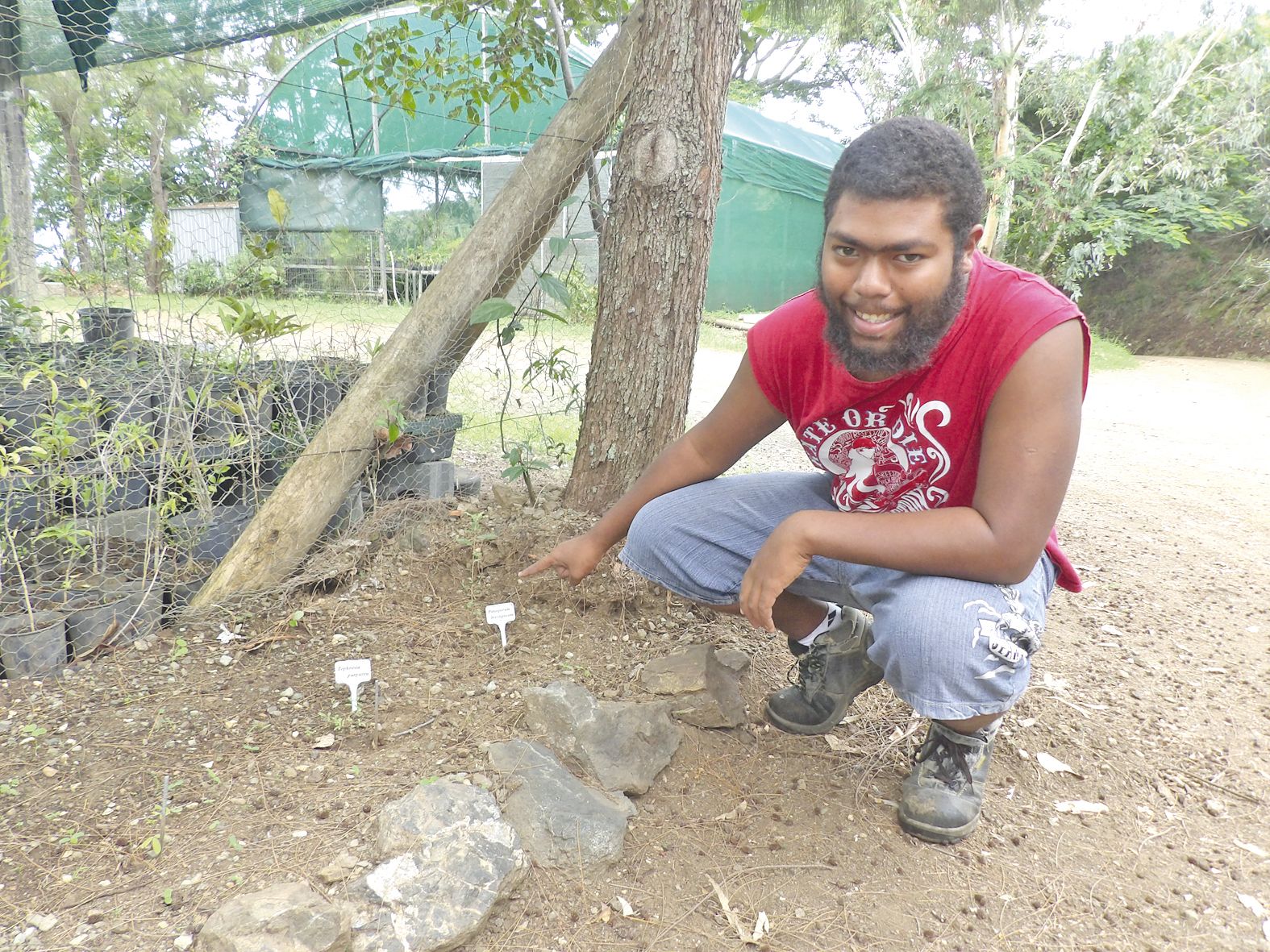 Mathurin a participé à l’élaboration du parterre la semaine dernière.