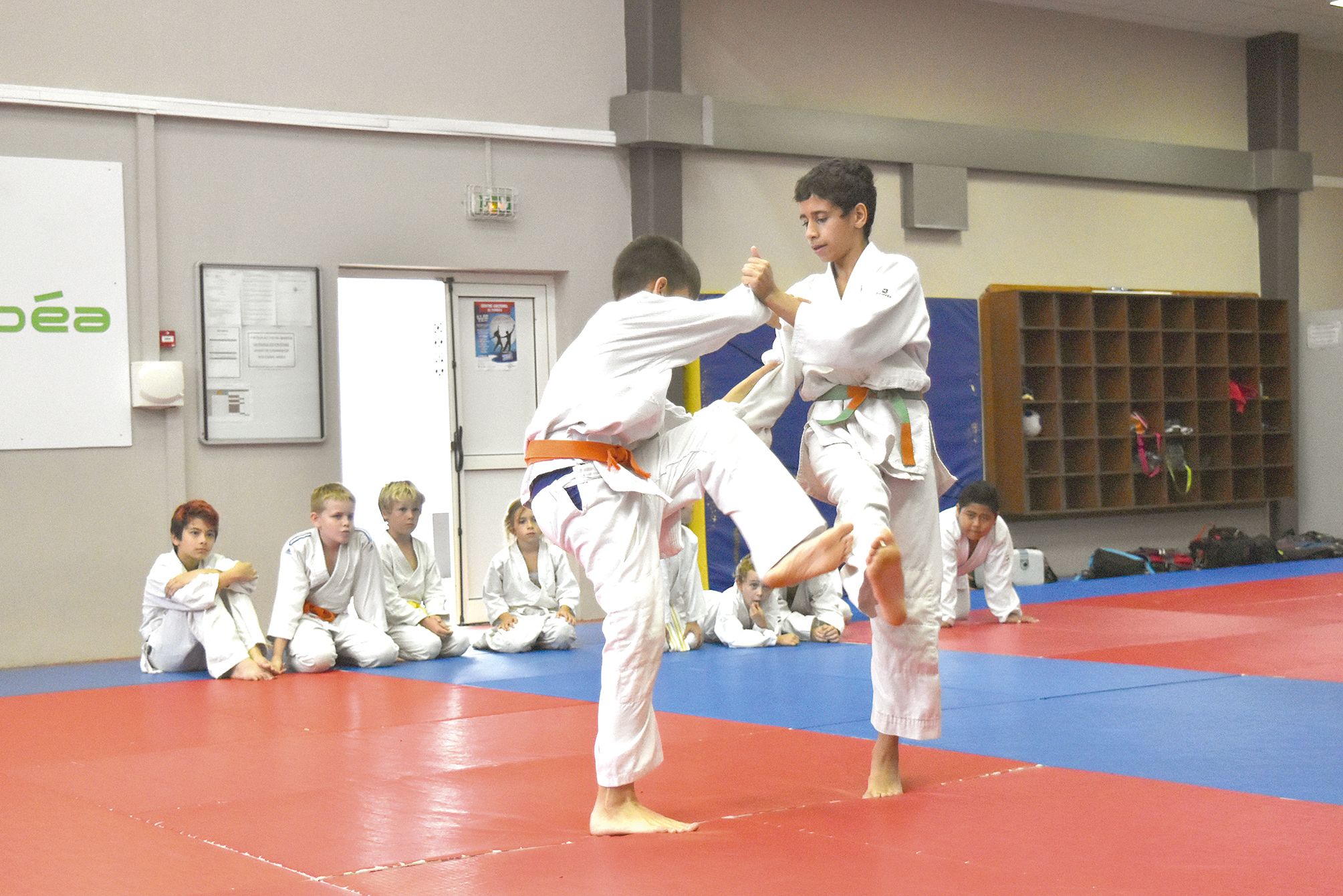 Place au combat sur le dojo d’Auteuil.  Les licenciés du Judo club de Dumbéa profitent des vacances pour perfectionner  leur technique.