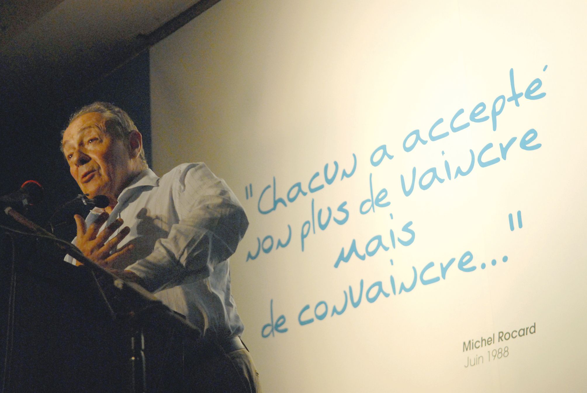 A l’approche du vingtième anniversaire des accords de Matignon, Michel Rocard avait fait vivre aux Calédoniens les coulisses de ces journées historiques. Photos Archives Thierry Perron