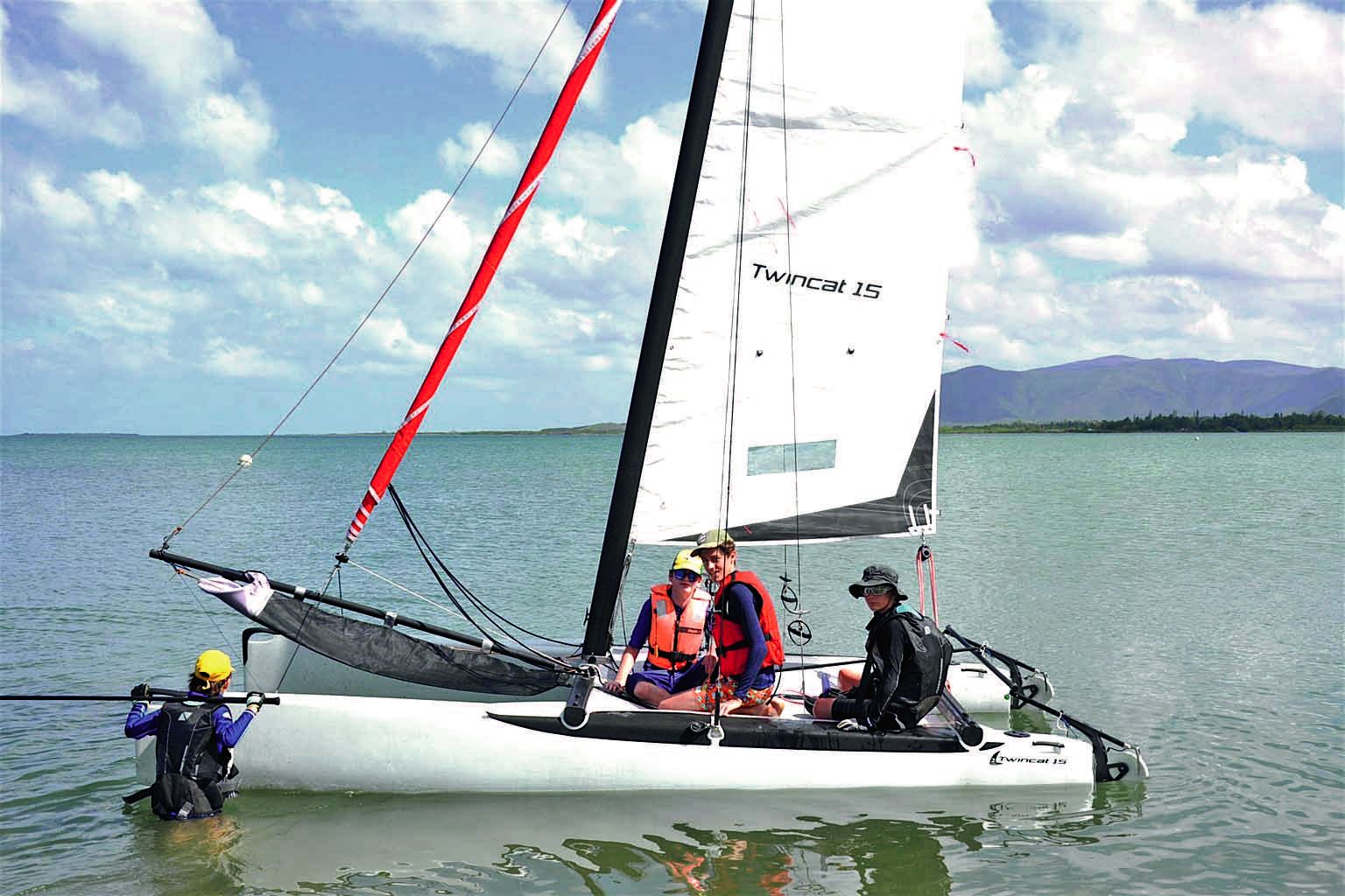 Outre le Laser Pico, les participants ont pu découvrir le catamaran Twincat 15, embarcation reçue l’année dernière.