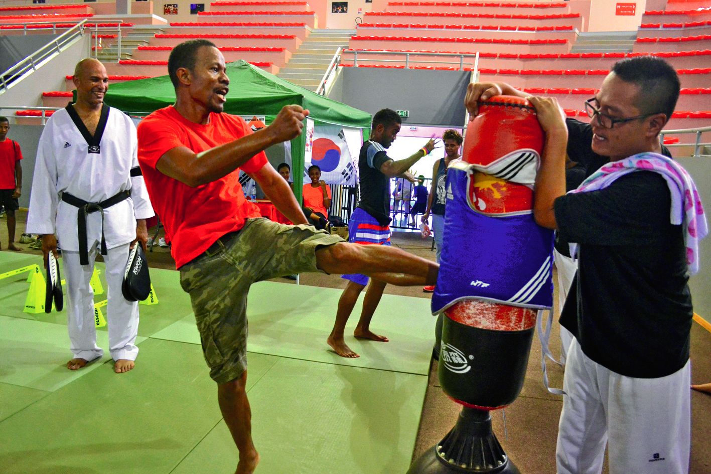 Sport de combat coréen populaire, le taekwondo sera de nouveau proposé dans l’arène. Principe de la manifestation : outre les participants au tournoi, les visiteurs pourront s’essayer à chaque discipline. Photo Archives LNC - Anthony Tejero