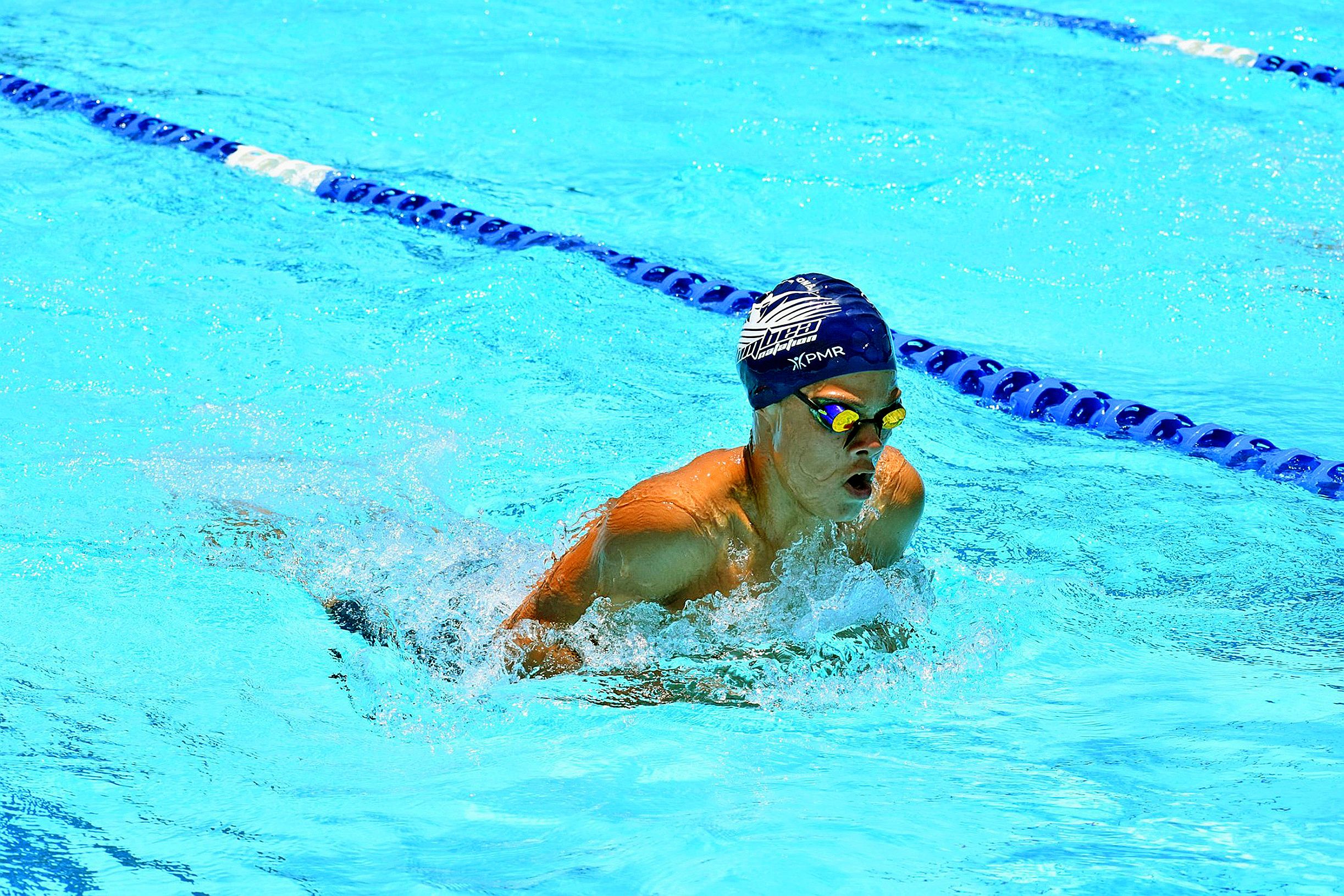 Si Ethan Dumesnil est un nageur « assez polyvalent »,  la brasse reste son « point faible ». Photo Dumbéa Natation