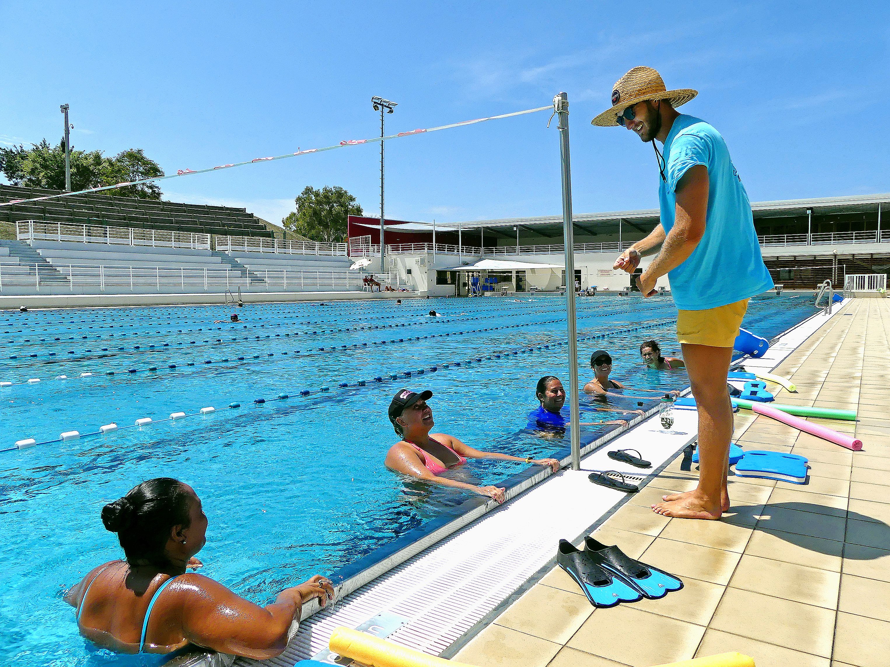 Proposées en fin de matinée et en nocturne, les séances d’aquagym et d’aquapalme ont également trouvé un public.