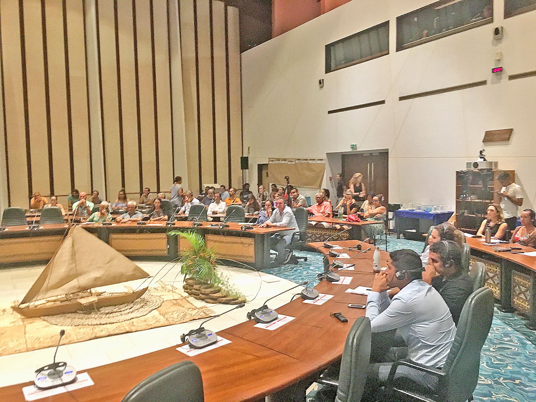 Une conférence autour de la thématique des forêts a été proposée mercredi soir à la CPS. Le public était nombreux. Photo S.C.