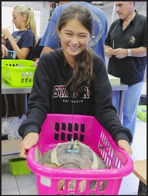 Les scientifiques ont récompensé les meilleurs élèves de la Hawaï Preparatory Academy en les invitant à venir avec eux baliser les tortues de Calédonie.