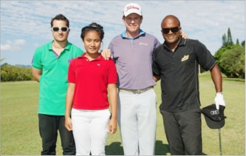 Michael Wright, Diégo Hugues, Ophélie Ragué et Claude Lauret ont gagné le pro-am en brut.