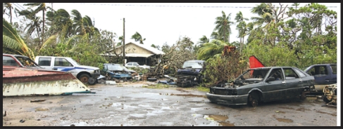 Le cyclone Evan a laissé énormément de dégâts derrière lui. Environ 250 toitures ont été arrachées et les lignes électriques ont été coupées une bonne partie du week-end.