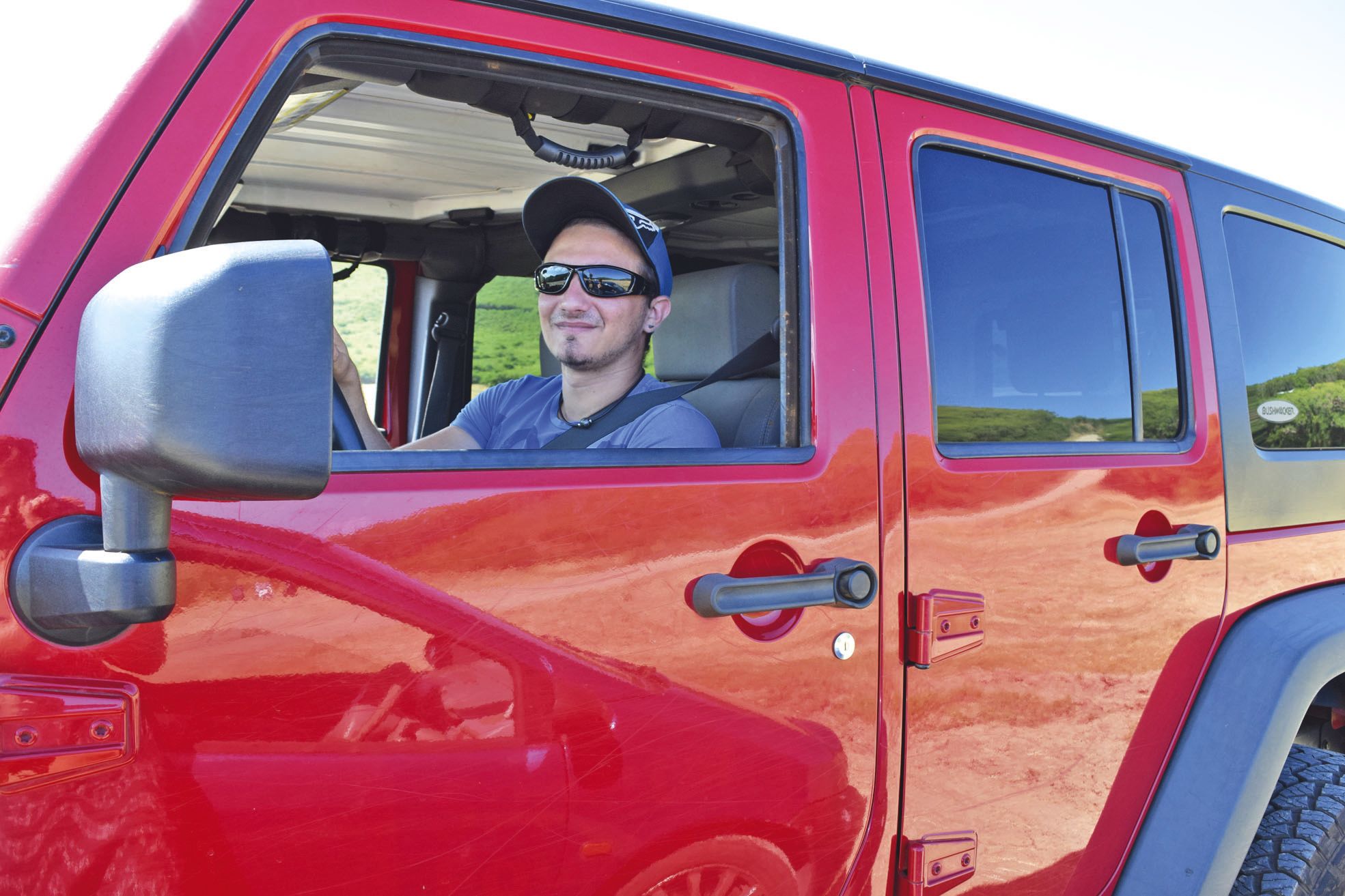 Alex, 23 ans, était l'un des plus jeunes participants, samedi matin. Il s'est converti à la Jeep il y a deux ans.