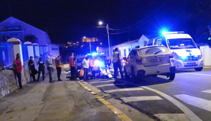 Collision entre une moto et une voiture à Nouméa