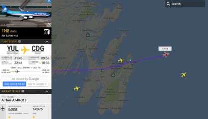 Escale forcée pour un vol d'Air Tahiti Nui à Montréal