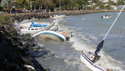 Coup d'ouest : sept voiliers échoués en baie de l'Orphelinat