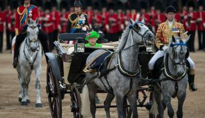 Royaume-Uni: défilé militaire et parade aérienne pour les 90 ans de la Reine