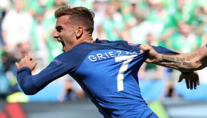 Euro-2016: la France en quarts, grâce à un doublé de Griezmann, l'Eire éliminée