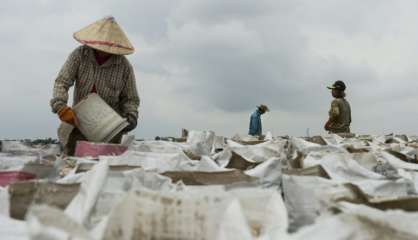 Au Laos, le sable et les galets du Mékong aspirés pour la construction