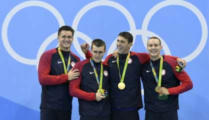 JO-2016: argent pas content pour le relais français, mais 1re médaille bleue