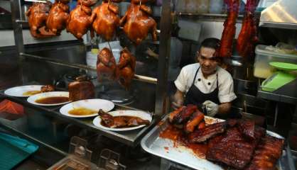 Au restaurant de rue à Singapour, dur, dur d'être sacré par Michelin 