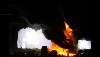 Espagne: spectaculaire incendie sans victimes lors d'un festival de musique électronique