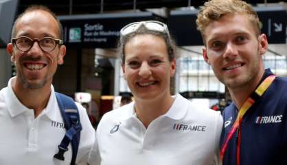 Athlétisme: les médaillés français fêtés par leurs fans à Paris