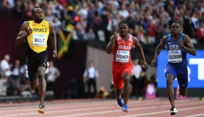 Athlétisme: Bolt en finale du 100 m , malgré sa 2e place en demies