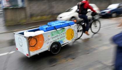 A Nantes, une collecte à vélo pour zéro biodéchet dans les restos