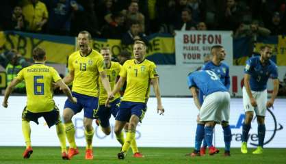 Barrages Mondial-2018: l'Italie battue 1-0 en Suède, mal partie pour la qualification