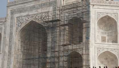 En Inde, la lente et pénible rénovation du Taj Mahal