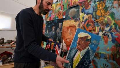 Un peintre israélien crée 120 nuances de Trump 