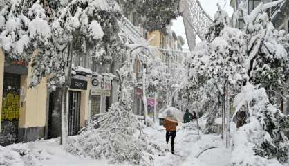 Madrid toujours paralysée après la tempête de neige 