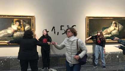 Deux militantes se collent la main sur des cadres de tableaux de Goya à Madrid