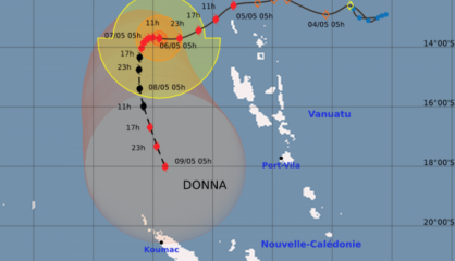 Le cyclone Donna s'éloigne des côtes vanuataises