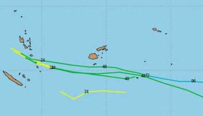 Trois dépressions tropicales entre la Calédonie et Tonga