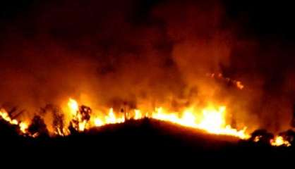 Feu de brousses au mont Mou, environ 150 hectares détruits