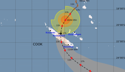 [9h30] Cook gagne en puissance, le pays en alerte 2 ce soir