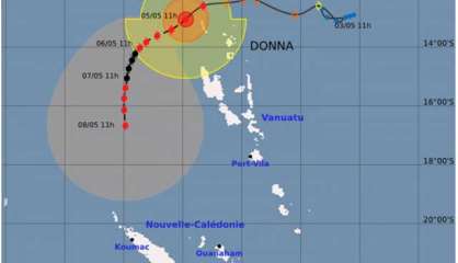 Cyclone Donna : Un danger potentiel pour la Calédonie