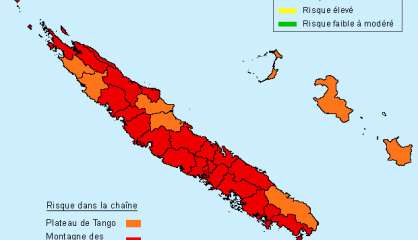 Incendie : L'ensemble de la Nouvelle-Calédonie en risque très élevé ou extrême