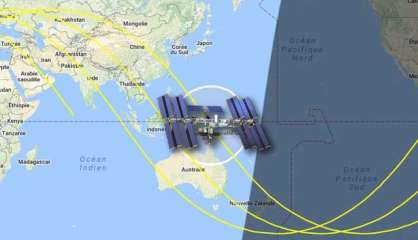 La station spatiale visible en cette fin d'après-midi au dessus du Caillou