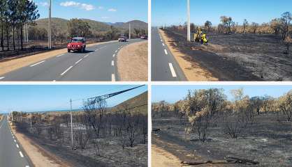 L'incendie de Koumac « fixé » par les pompiers, près de 320 hectares détruits